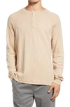 Faherty Cloud Henley In Wheat Heather