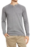 Faherty Cloud Henley In Medium Grey Heather