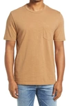 Faherty Sunwashed Organic Cotton Pocket T-shirt In Walnut