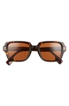 BURBERRY 51MM RECTANGULAR SUNGLASSES,BE434951-X