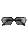 Burberry 51mm Rectangular Sunglasses In Black
