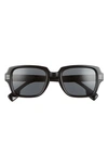 Burberry 51mm Rectangular Sunglasses In Dark Grey