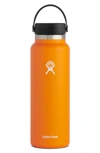 Hydro Flask 40-ounce Wide Mouth Cap Bottle In Clementine