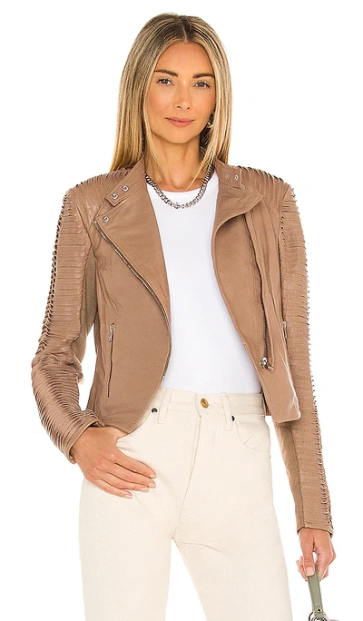 Lamarque Azra Leather Jacket In Camel