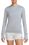 Nike Women's Dri-fit Element Running Crew In Grey