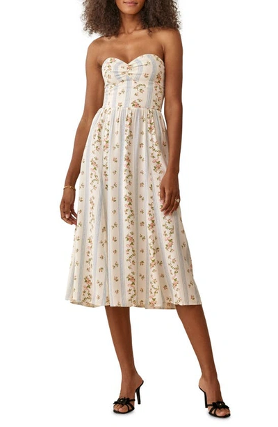 Reformation Aymeline Floral Strapless Dress In Surrey ModeSens