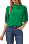 Cece Bow Knit Top In Lush Green