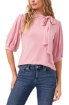 Cece Bow Knit Top In Mountain Rose