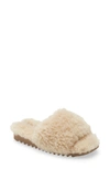Rag & Bone Eira Faux Fur Slide Sandal In Ivory