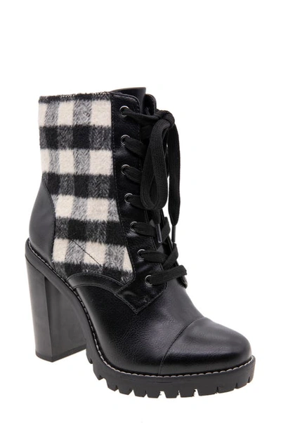 Bcbgeneration Pilas Lace Up Bootie In Black Multicolor