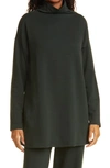 Eileen Fisher High Funnel Neck Tunic Sweater In Ivy