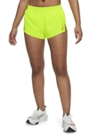 Nike Aeroswift Stretch-shell Shorts In Green Glow,black