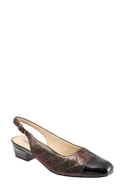 Trotters 'dea' Slingback In Multi/ Black Patent Leather