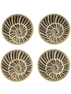 L'objet Seashell Coaster (set Of 4) In Schwarz