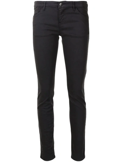 Emporio Armani Low-rise Skinny Jeans In Black