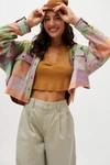 Bdg Caleb Cropped Flannel Shirt In Multi