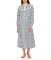 Lanz Of Salzburg Tyrolean Flannel Nightgown In Green Heart Tyrol