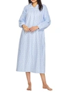 Lanz Of Salzburg Holiday Peterpan Woven Nightgown In Blue Nordic Tyrol