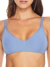 On Gossamer Cabana Cotton Bralette In Blue Mist