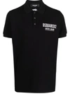 Dsquared2 Logo-print Polo Shirt In 黑色