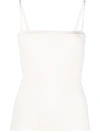 COURRÈGES RIBBED-KNIT CAMI TOP