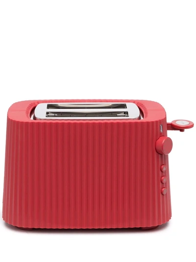 Alessi Plissé Pleated-effect Toaster In Red