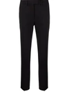 Incotex Straight-leg And Mid-rise Wool Tailored Trousers Clothing In 黑色