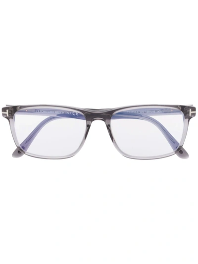 Tom Ford Rectangular-frame Glasses In 灰色