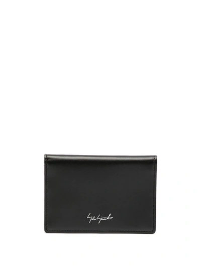 Discord Yohji Yamamoto Logo-print Bi-fold Leather Wallet In 黑色