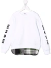 Msgm Logo Crew-neck Sweatshirt In 白色