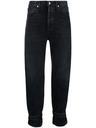 Agolde Straight-leg Denim Jeans In Nero