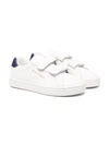 PALM ANGELS LOGO-PRINT LEATHER TRAINERS