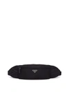Prada Logo-plaque Belt Bag In 黑色