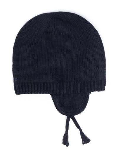 Ralph Lauren Babies' Embroidered Logo Knitted Hat In 蓝色