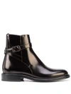 Saint Laurent Army 20 Ankle Boots In Black