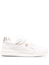 Valentino Roman Stud Leather Sneaker In White