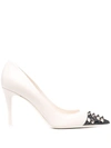 Valentino Garavani Woman Pumps Ivory Size 10 Soft Leather In Neutrals