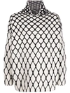 Valentino Oversized Virgin Wool-jacquard Rollneck Sweater In Black