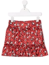 Marc Jacobs Leopard-print Flared Skirt In Red