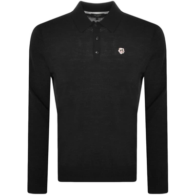 Ted Baker Wembley Long Sleeved Polo T Shirt Black