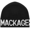 Mackage Wool-blend Logo Beanie Hat In Black