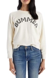 MOTHER 'THE SQUARE' DESTROYED GRAPHIC PULLOVER SWEATSHIRT