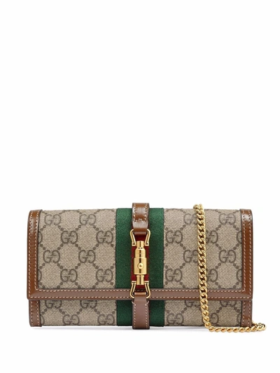 Gucci Jackie 1961 Chain Wallet In Neutrals