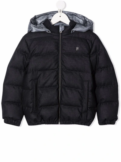 Herno Kids' Hooded Padded Jacket In Blue