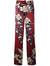 Dsquared2 'blossom' Print Trousers In Red