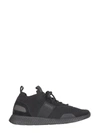 Hugo Boss Black Knitted Sock Trainer Sneakers In Nero