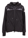 MONCLER ZIP UP QUILTED HOODIE,8G00020809DH999