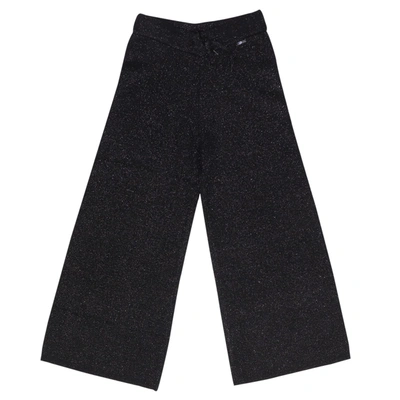 Liu •jo Kids' Tricot Trousers In Black
