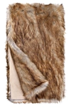 Donna Salyers Fabulous-furs Limited Edition Tawny Fox Faux Fur Throw In Tawny Fox