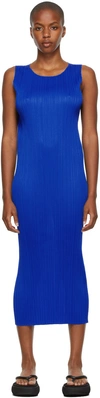 Issey Miyake New Colorful Basics 2 Tank Dress In 72 Blue